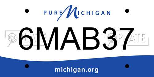 6MAB37 Michigan License Plate