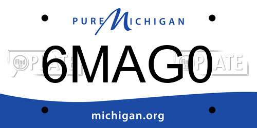 6MAG0 Michigan License Plate