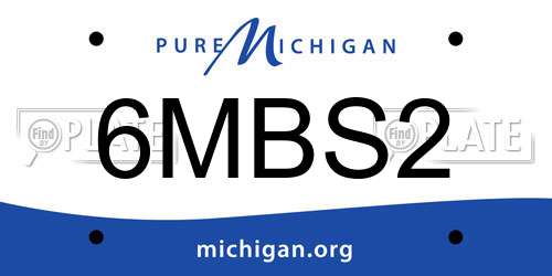 6MBS2 Michigan License Plate