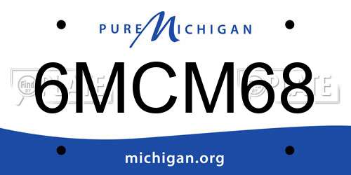 6MCM68 Michigan License Plate
