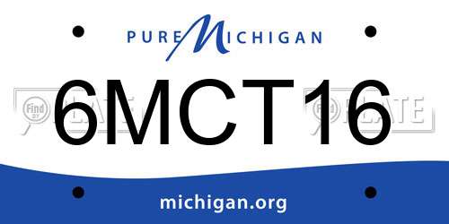 6MCT16 Michigan License Plate