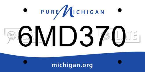 6MD370 Michigan License Plate