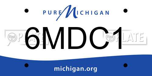 6MDC1 Michigan License Plate