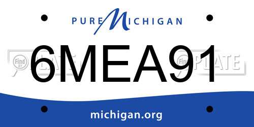 6MEA91 Michigan License Plate
