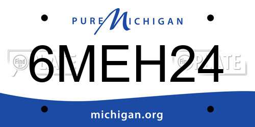 6MEH24 Michigan License Plate