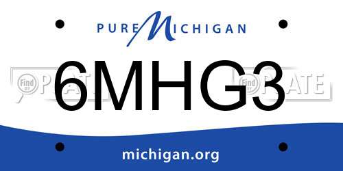 6MHG3 Michigan License Plate