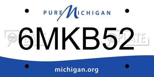 6MKB52 Michigan License Plate