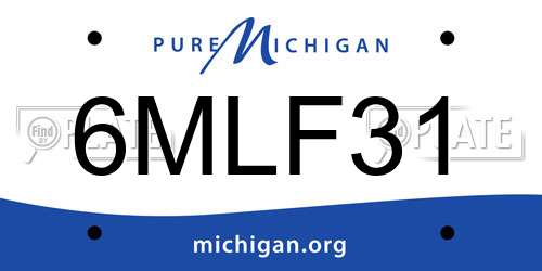 6MLF31 Michigan License Plate
