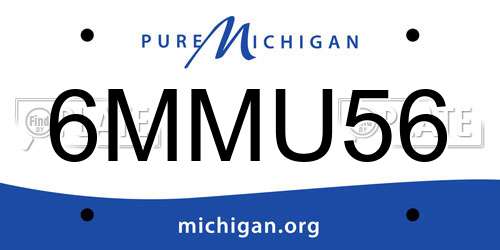 6MMU56 Michigan License Plate