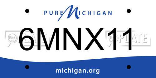 6MNX11 Michigan License Plate