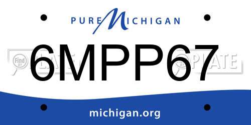 6MPP67 Michigan License Plate