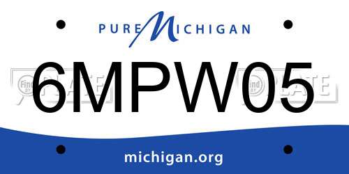 6MPW05 Michigan License Plate