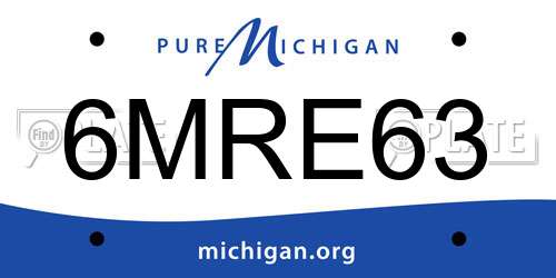 6MRE63 Michigan License Plate