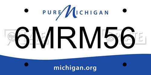 6MRM56 Michigan License Plate