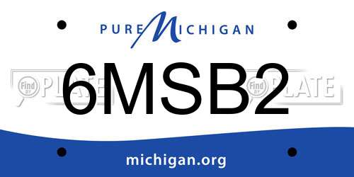 6MSB2 Michigan License Plate