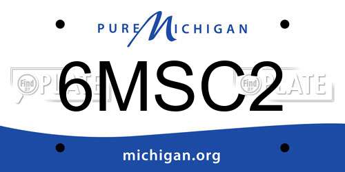 6MSC2 Michigan License Plate