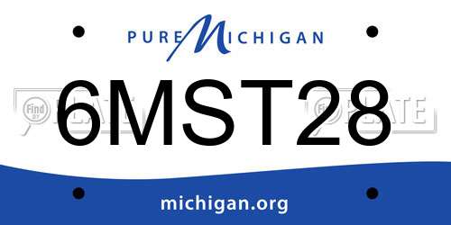 6MST28 Michigan License Plate