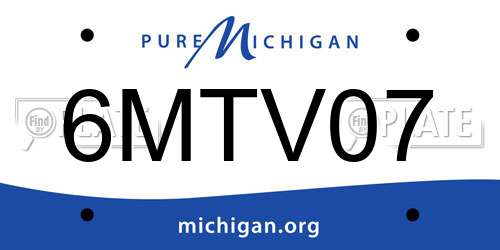 6MTV07 Michigan License Plate