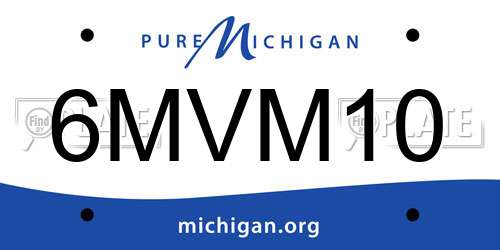 6MVM10 Michigan License Plate