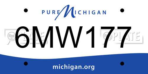 6MW177 Michigan License Plate