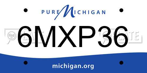 6MXP36 Michigan License Plate