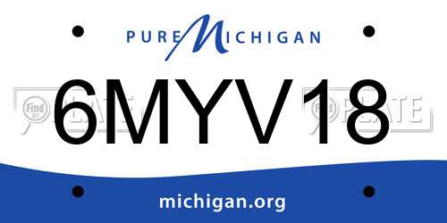6MYV18 Michigan License Plate