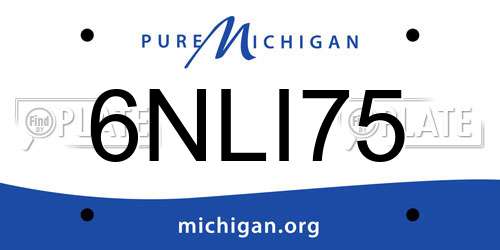 6NLI75 Michigan License Plate