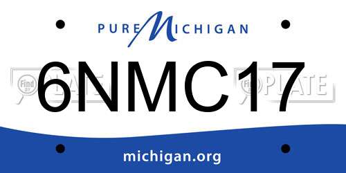 6NMC17 Michigan License Plate