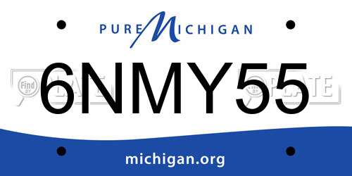 6NMY55 Michigan License Plate