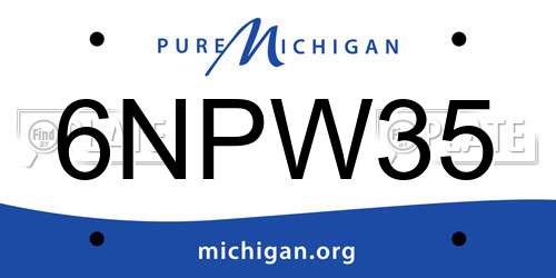 6NPW35 Michigan License Plate