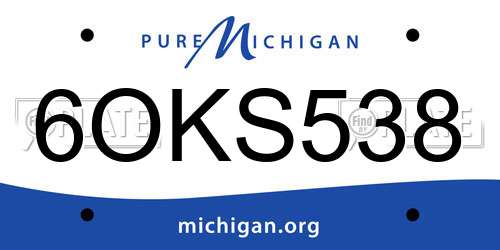 6OKS538 Michigan License Plate