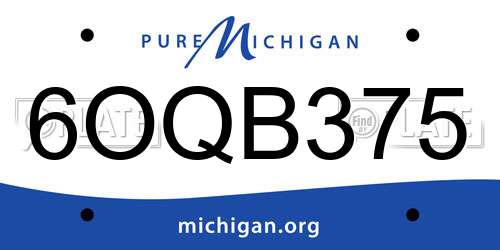 6OQB375 Michigan License Plate