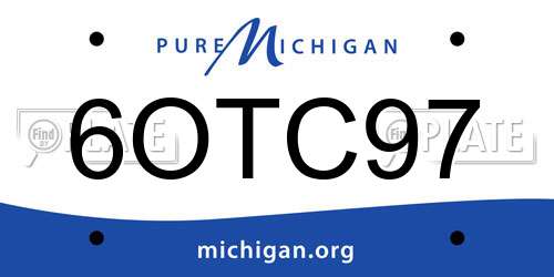 6OTC97 Michigan License Plate