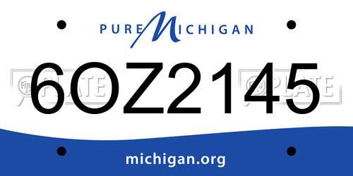 6OZ2145 Michigan License Plate