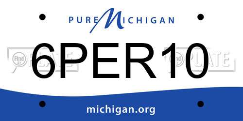6PER10 Michigan License Plate