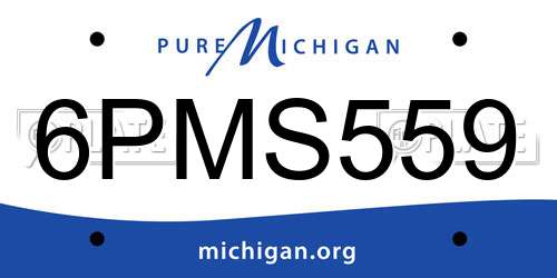 6PMS559 Michigan License Plate