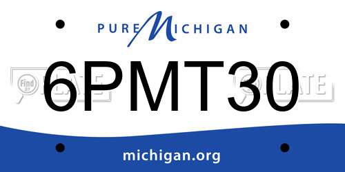 6PMT30 Michigan License Plate
