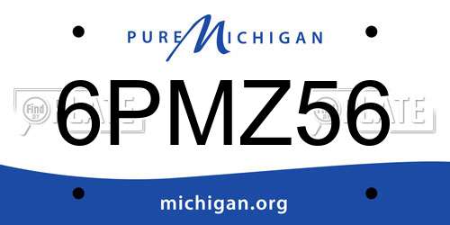 6PMZ56 Michigan License Plate
