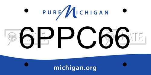 6PPC66 Michigan License Plate