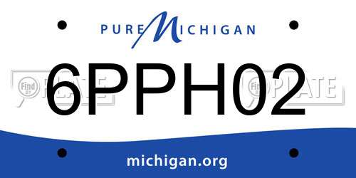 6PPH02 Michigan License Plate