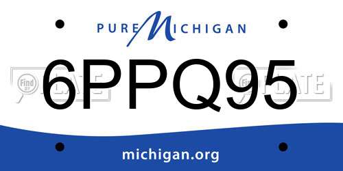 6PPQ95 Michigan License Plate