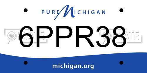 6PPR38 Michigan License Plate
