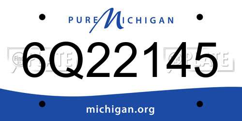 6Q22145 Michigan License Plate