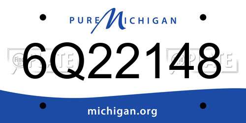 6Q22148 Michigan License Plate