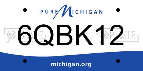 6QBK12 Michigan License Plate