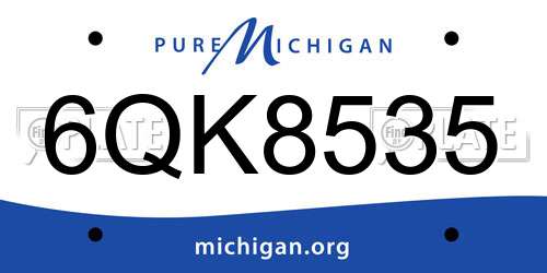 6QK8535 Michigan License Plate