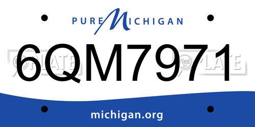 6QM7971 Michigan License Plate