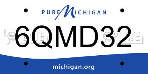 6QMD32 Michigan License Plate