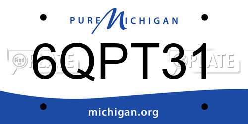 6QPT31 Michigan License Plate