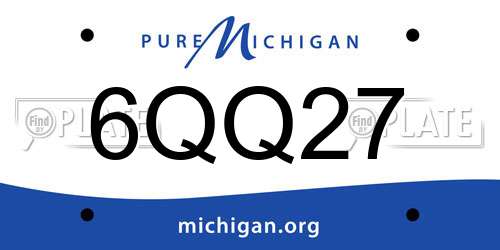 6QQ27 Michigan License Plate